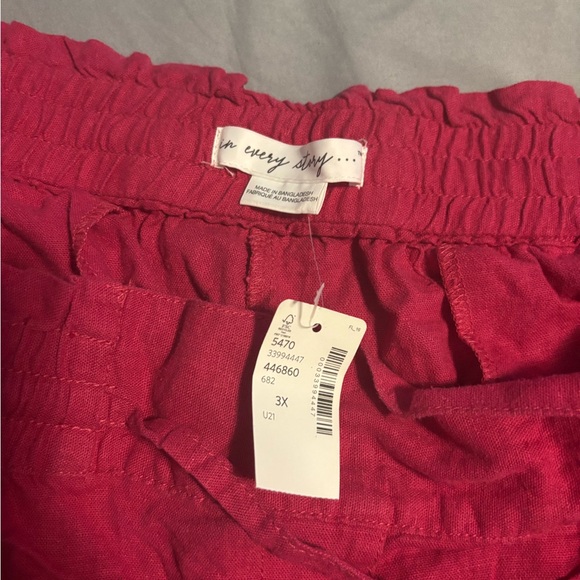 Women's Soft Drawstring Lounge Pants - Bright Raspberry - Picture 2 of 2